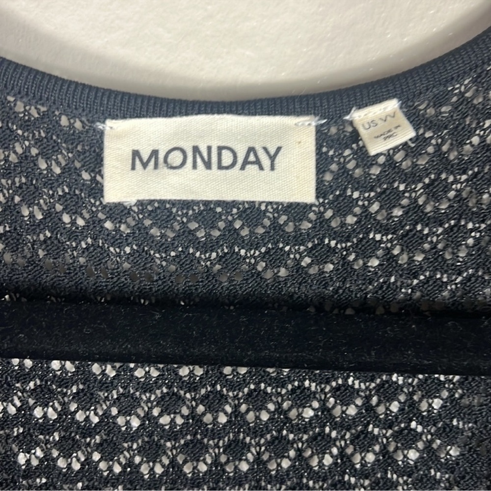 Monday Swimwear Monte Carlo Tie Dress Black Lace Crochet - Picture 10 of 12